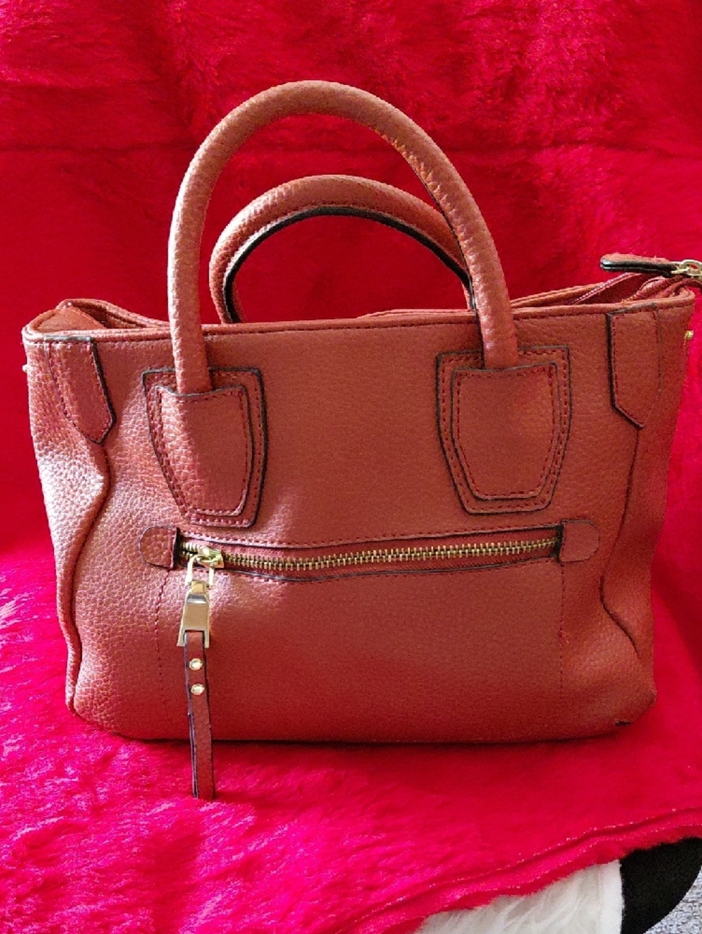 Peach  Tote Bag - Structured Women’s Handbag